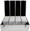 MediaRange Media storage case for 500 discs, aluminum look, with hanging sleeves, silver