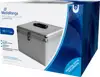 MediaRange Media storage case for 300 discs, aluminum look, with hanging sleeves, silver