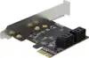 DELOCK 4 Port SATA PCI Express x1 Karte Low Profile Formfakt