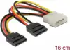 Kabel DELOCK, 4-pin Molex (M) na 2x 15-pin SATA (M), naponsk