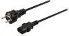 Transmedia N 5, Power Cable Schuko plug - IEC 320 C13 Jack black 1,5 m