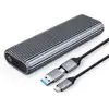 Case ext. for M.2 SATA 2230-2280 to USB 3.2 Gen2 Type-C, ALU