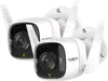 Tapo C310P2 Outdoor Security Wi-Fi Camera, 2-Pack, 2K (2304x1296), 2.4 GHz, 2 × External Antennas, 1 × Ethernet Port, Smart AI Detection and Notifications (motion, people), Sound and Light Alarm, Remo