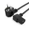 KABEL NAPAJALNI 220V 2,00m Schuko - C13 kotni 90° črn LogiLi