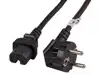 Kabel za napajanje, IEC320 C15 Ž ravni -> Schuko M kutni 1,0 m, crni