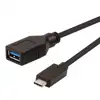 Roline USB3.2 Gen 1 kabel TIP A-C F/M, 0.15m, crni
