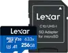 Micro SDXC card Lexar High-Performance 633x, 256GB, 100MB/s, U3, V30, A1, UHS-I, w/ adapter