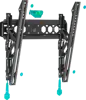 ONKRON Tilting TV Wall Mount for 35 to 65-inch Flat Panel TVs Digital Panels 60 kg TM5 Black