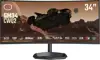 Monitor 34'' (87 cm) UWQHD VA 180Hz, HDR400, Curved, 2xHDMI, DisplayPort, USB-C DP Alt, Speakers, Cooler Master GM34-CWQ2