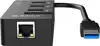 Adapter USB 3.0, 3x USB-A, RJ45 Ethernet, black, ORICO HR01-U3