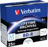 DVD Blu-Ray M-Disc Verbatim BD-R SL 25GB 4× Printable 5 pack JC (Single Layer)