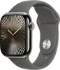 Apple Watch Series 10 GPS + Cellular 42mm Natural Titanium Case with Stone Grey Sport Band - M/L