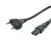 Roline VALUE Euro naponski kabel, 2-pin, crni, 3.0m
