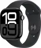 APPLE Watch Series 10 GPS 46mm Jet Black Aluminium Case with Black Sport Band - M/L
