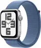 APPLE Watch SE GPS + Cellular 44mm Silver Aluminium Case with Blue Cloud Sport Loop