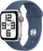 APPLE Watch SE GPS + Cellular 40mm Silver Aluminium Case with Denim Sport Band - M/L