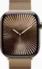 Apple Watch Series 10 GPS + Cellular 46mm Gold Titanium Case with Gold Milanese Loop - S/M
