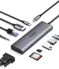 UGREEN 10-portni USB-C HUB 3×USB-A 3.0, 1xUSB- C PD, VGA, HD