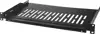 Polica 19" 1U/250 mm, perforirana, do 10 kg, crna (RAL 9005)