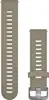 Garmin Schnellwechsel-Armband 20mm Silikon Sandstein/Silber