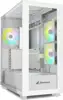 Kućište Rebel C60 RGB, White, Tempered Glass