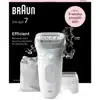 Epilator Braun Silk-épil 7-041, bijelo/srebrni, s vrećicom za pohranu, nastavkom za brijanje i trimerom za osjetljiva područja