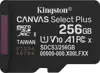 Kingston Technology 256GB micSDXC Canvas Select Plus Gen3 150R A1 Single Pack w/o ADP