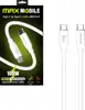MAXMOBILE DATA KABEL TYPE C-TYPE C Silicone RDD3267 WHITE QC 100W, 5A 3m