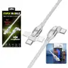 MAXMOBILE DATA KABEL TYPE C-TYPE C A04 WHITE QC 240W,Dual rotate,1.2m