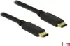 Kabel DELOCK, USB Type-C 2.0 (M) na USB Type-C 2.0 (M), 1m, 