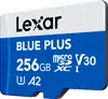 Micro SDXC card Lexar Blue Plus, 256GB, 170MB/s, U3, V30, A2, UHS-I, adapter