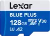 Micro SDXC card Lexar Blue Plus, 128GB, 170MB/s, U3, V30, A2, UHS-I, adapter