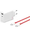 OnePlus SUPERVOOC Charger Ports USB-A and USB-C + USB-C cable 120 W White