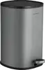 SONGMICS 5-liter steel pedal bin, gray