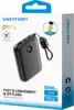 Vention 10000mAh Powerbank 2xUSB-C 1xUSB-A 22.5W, black