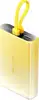 Vention 10000mAh power bank with LED display, USB-C + Lightning + USB-A, 22.5W (yellow)