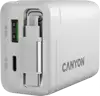 CANYON charger OnCharge 65RC Build-In Cable USB-C 65W 1xPD 1xQC EU White
