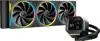 AIO Liquid Cooler DeepCool LM360, 360mm, LCD, ARGB, black
