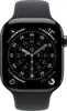 Apple Watch S11 Titan Schiefer Cellular 42mm (Sportarmband schwarz) S/M