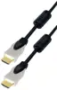 Transmedia HDMI cable metal plugs gold contacts, 1m, black