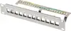 Patch panel Lanberg 12-portni 1U 10" FTP za keystone module s organizatorom, sivi, PPKS-9212-S