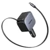 Ugreen 145W car charger with built-in USB-C cable