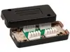 Spojna kutija, Cat.7 STP, LSA+ terminals, metalizirano PVC kućište, crna