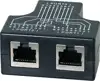 Razdjelnik RJ45 Ž -> 2xRJ45 Ž (2x10/100T), oklopljeni, crni