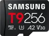 Micro SDXC card Samsung T9, 256GB, U3, V30, A2, UHS-I, 200 MB/s