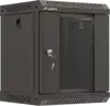 Zidni ormarić Lanberg 10" 6U 300x300, staklena vrata, Flat Pack, crni