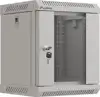 Zidni ormarić Lanberg 10" 6U 300x300, staklena vrata, Flat Pack, sivi