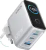Anker 100W GaN Smart Display 3-port charger, silver