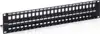 Prespojni panel 10" 1U za keystone STP 12 Port, sa držačem kabela, crni (RAL 9005)
