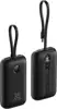VEGER portable battery with built-in cables 10000 mAh, black